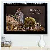 Nürnberg - Die Altstadt bei Nacht (hochwertiger Premium Wandkalender 2024 DIN A2 quer), Kunstdruck in Hochglanz