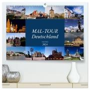 MAL-TOUR Deutschland (hochwertiger Premium Wandkalender 2024 DIN A2 quer), Kunstdruck in Hochglanz