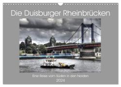 Die Duisburger Rheinbrücken (Wandkalender 2024 DIN A3 quer), CALVENDO Monatskalender