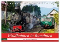 Waldbahnen in Rumänien - Die letzten Mocanitas (Tischkalender 2024 DIN A5 quer), CALVENDO Monatskalender