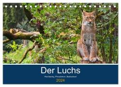 Der Luchs - Hochbeinig, Pinselohren, Backenbart (Tischkalender 2024 DIN A5 quer), CALVENDO Monatskalender