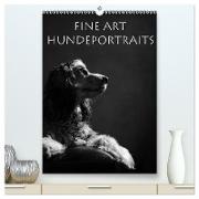 Fine Art Hundeportraits (hochwertiger Premium Wandkalender 2024 DIN A2 hoch), Kunstdruck in Hochglanz