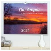 Die Amper - Ansichten eines bayerischen Flusses (hochwertiger Premium Wandkalender 2024 DIN A2 quer), Kunstdruck in Hochglanz