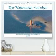Das Wattenmeer von oben (hochwertiger Premium Wandkalender 2024 DIN A2 quer), Kunstdruck in Hochglanz