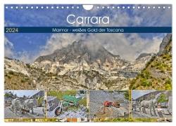 Carrara Marmor - weißes Gold der Toscana (Wandkalender 2024 DIN A4 quer), CALVENDO Monatskalender