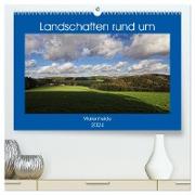 Landschaften rund um Marienheide (hochwertiger Premium Wandkalender 2024 DIN A2 quer), Kunstdruck in Hochglanz