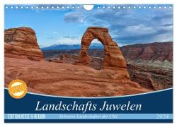 Landschafts Juwelen - Erlesene Landschaften der USA (Wandkalender 2024 DIN A4 quer), CALVENDO Monatskalender