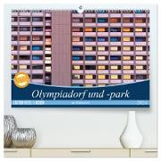 Olympiadorf und -park in München (hochwertiger Premium Wandkalender 2024 DIN A2 quer), Kunstdruck in Hochglanz