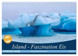 Island - Faszination Eis. Vatnajökull Gletscher (Tischkalender 2024 DIN A5 quer), CALVENDO Monatskalender