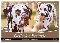 Gefleckte Freunde - Hunderasse Dalmatiner (Tischkalender 2024 DIN A5 quer), CALVENDO Monatskalender