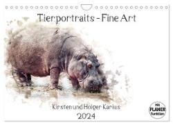Tierportraits - Fine Art (Wandkalender 2024 DIN A4 quer), CALVENDO Monatskalender