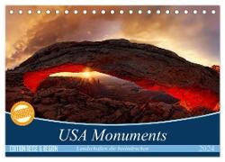 USA Monuments - Landschaften die beeindrucken (Tischkalender 2024 DIN A5 quer), CALVENDO Monatskalender