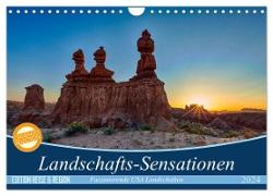 Landschafts-Sensationen (Wandkalender 2024 DIN A4 quer), CALVENDO Monatskalender