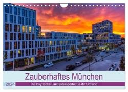 Bezauberndes München - Die bayrische Landeshauptstadt und ihr Umland. (Wandkalender 2024 DIN A4 quer), CALVENDO Monatskalender