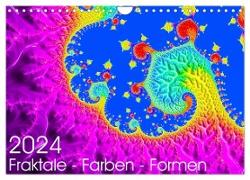 Fraktale - Farben - Formen 2024 (Wandkalender 2024 DIN A4 quer), CALVENDO Monatskalender