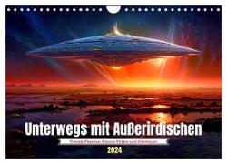 Unterwegs mit Außerirdischen (Wandkalender 2024 DIN A4 quer), CALVENDO Monatskalender
