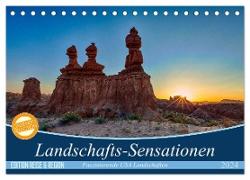 Landschafts-Sensationen (Tischkalender 2024 DIN A5 quer), CALVENDO Monatskalender