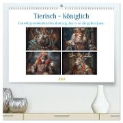 Tierisch - Königlich (hochwertiger Premium Wandkalender 2024 DIN A2 quer), Kunstdruck in Hochglanz
