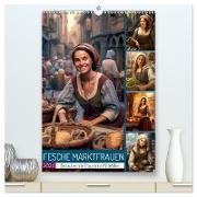 Fesche Marktfrauen (hochwertiger Premium Wandkalender 2024 DIN A2 hoch), Kunstdruck in Hochglanz