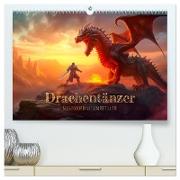 Drachentänzer - Bildgeschichten aus dem Mittelalter (hochwertiger Premium Wandkalender 2024 DIN A2 quer), Kunstdruck in Hochglanz