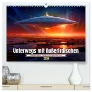Unterwegs mit Außerirdischen (hochwertiger Premium Wandkalender 2024 DIN A2 quer), Kunstdruck in Hochglanz