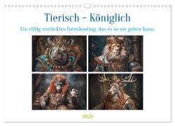 Tierisch - Königlich (Wandkalender 2024 DIN A3 quer), CALVENDO Monatskalender
