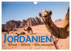 Jordanien - Wadis - Wüste - Weltwunder (Wandkalender 2024 DIN A4 quer), CALVENDO Monatskalender
