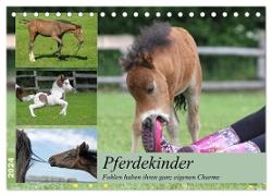 Pferdekinder - Fohlen haben ihren ganz eigenen Charme (Tischkalender 2024 DIN A5 quer), CALVENDO Monatskalender