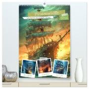 Piratenschiffe (hochwertiger Premium Wandkalender 2024 DIN A2 hoch), Kunstdruck in Hochglanz