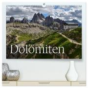 Hoch oben in den DOLOMITEN (hochwertiger Premium Wandkalender 2024 DIN A2 quer), Kunstdruck in Hochglanz