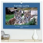 Familie Luchs - Die Jäger mit dem Pinselohr (hochwertiger Premium Wandkalender 2024 DIN A2 quer), Kunstdruck in Hochglanz