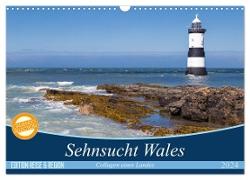 Sehnsucht Wales - Collagen eines Landes (Wandkalender 2024 DIN A3 quer), CALVENDO Monatskalender