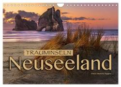 Trauminseln Neuseeland (Wandkalender 2024 DIN A4 quer), CALVENDO Monatskalender