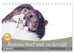 Rattenscharf und zuckersüß (Tischkalender 2024 DIN A5 quer), CALVENDO Monatskalender