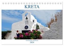 Kreta - Griechischer Inseltraum (Tischkalender 2024 DIN A5 quer), CALVENDO Monatskalender