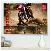 Motocross - tollkühne Kerle (hochwertiger Premium Wandkalender 2024 DIN A2 quer), Kunstdruck in Hochglanz