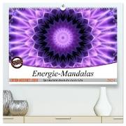 Energie - Mandalas, Spiritualität durch die Farbe Lila (hochwertiger Premium Wandkalender 2024 DIN A2 quer), Kunstdruck in Hochglanz