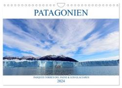 Patagonien - Parques Torres del Paine und Los Glaciares (Wandkalender 2024 DIN A4 quer), CALVENDO Monatskalender