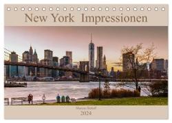 New York Impressionen 2024 (Tischkalender 2024 DIN A5 quer), CALVENDO Monatskalender