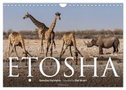 ETOSHA ¿ Namibia Highlights (Wandkalender 2024 DIN A4 quer), CALVENDO Monatskalender