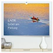 Laos. Leben am Mekong (hochwertiger Premium Wandkalender 2024 DIN A2 quer), Kunstdruck in Hochglanz
