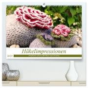 Häkelimpressionen - Gehäkelte Ideen für Haus und Garten (hochwertiger Premium Wandkalender 2024 DIN A2 quer), Kunstdruck in Hochglanz