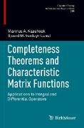 Completeness Theorems and Characteristic Matrix Functions