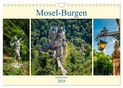 Mosel-Burgen (Wandkalender 2024 DIN A4 quer), CALVENDO Monatskalender