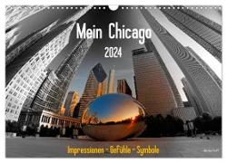 Mein Chicago. Impressionen - Gefühle - Symbole (Wandkalender 2024 DIN A3 quer), CALVENDO Monatskalender