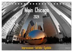 Mein Chicago. Impressionen - Gefühle - Symbole (Tischkalender 2024 DIN A5 quer), CALVENDO Monatskalender