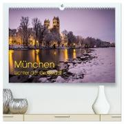 München - Lichter der Großstadt (hochwertiger Premium Wandkalender 2024 DIN A2 quer), Kunstdruck in Hochglanz