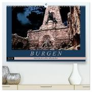 Burgen - Geheimnisvolles Mittelalter (hochwertiger Premium Wandkalender 2024 DIN A2 quer), Kunstdruck in Hochglanz