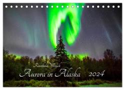 Aurora in Alaska (Tischkalender 2024 DIN A5 quer), CALVENDO Monatskalender