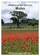 Wissenswertes über den Mohn - Pflanze des Jahres (Wandkalender 2024 DIN A4 hoch), CALVENDO Monatskalender